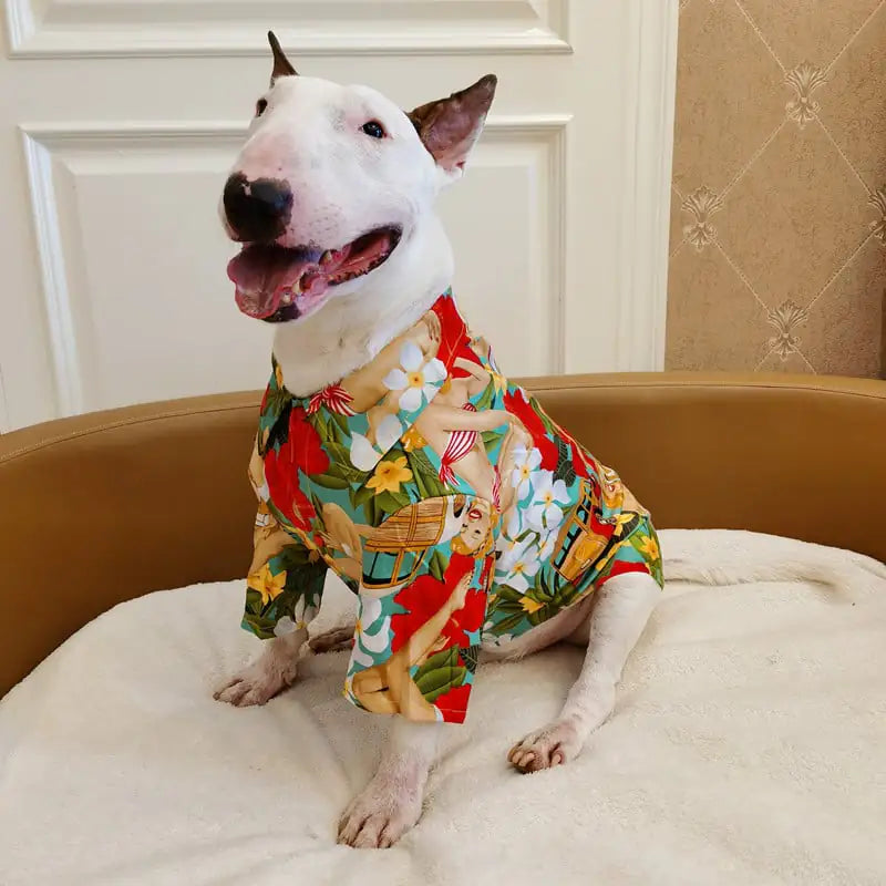 Hawaiian Cat and Dog Print Fashion Shirt